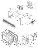 Section Diagram and Parts List for  General Electric Microwave
