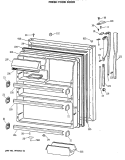 FRESH FOOD DOOR Diagram and Parts List for CTX21GISNRWH  Hotpoint Refrigerator