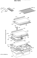 SHELF PARTS Diagram and Parts List for CTX21GISNRWH  Hotpoint Refrigerator