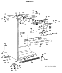 CABINET PARTS Diagram and Parts List for  Hotpoint Refrigerator