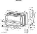 FREEZER DOOR Diagram and Parts List for MTX18GASGRAD  General Electric Refrigerator