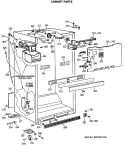 CABINET PARTS Diagram and Parts List for MTX18GASGRAD  General Electric Refrigerator