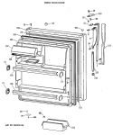 FRESH FOOD DOOR Diagram and Parts List for MTX18GIXBRAA  General Electric Refrigerator