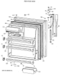 FRESH FOOD DOOR Diagram and Parts List for MTX21GAXBRWW  General Electric Refrigerator