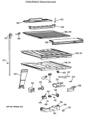 COMPARTMENT SEPARATOR PARTS Diagram and Parts List for MTX21GAXBRWW  General Electric Refrigerator