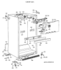 CABINET PARTS Diagram and Parts List for  General Electric Refrigerator