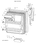 FRESH FOOD DOOR Diagram and Parts List for MTX18GIXCRAA  General Electric Refrigerator