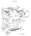 CABINET PARTS Diagram and Parts List for MTX18GIXCRAA  General Electric Refrigerator