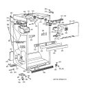 CABINET PARTS Diagram and Parts List for MTX21GAXFRWW  General Electric Refrigerator