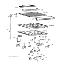 COMPARTMENT SEPARATOR PARTS Diagram and Parts List for MTX21GAXFRWW  General Electric Refrigerator