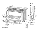 FREEZER DOOR Diagram and Parts List for MTX21DIZKRWW  General Electric Refrigerator