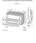 FREEZER DOOR Diagram and Parts List for MTX18GIXFRAA  General Electric Refrigerator