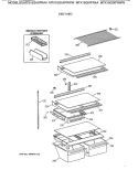 SHELF PARTS Diagram and Parts List for MTX18GIXFRAA  General Electric Refrigerator