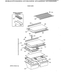 SHELF PARTS Diagram and Parts List for MTX18GIXGRAA  General Electric Refrigerator