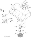 Section Diagram and Parts List for JV332*J2  General Electric Range Hood