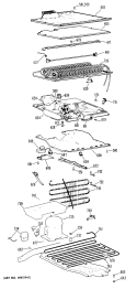 Section Diagram and Parts List for  Hotpoint Refrigerator
