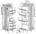 Section Diagram and Parts List for  Hotpoint Refrigerator