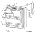 FRESH FOOD DOOR Diagram and Parts List for  Hotpoint Refrigerator