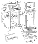Section Diagram and Parts List for TBF14SGBR  General Electric Refrigerator
