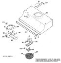 Section Diagram and Parts List for JV624*01  General Electric Range Hood