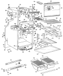 Section Diagram and Parts List for TBF17KCCR  General Electric Refrigerator