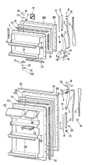 Section Diagram and Parts List for TBF17KCFR  General Electric Refrigerator