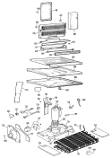 Section Diagram and Parts List for TBX18ZHCR  General Electric Refrigerator