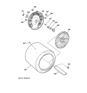 DRUM Diagram and Parts List for  Hotpoint Dryer