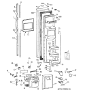 FREEZER DOOR Diagram and Parts List for  General Electric Refrigerator