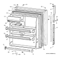 FRESH FOOD DOOR Diagram and Parts List for  General Electric Refrigerator