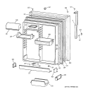 FRESH FOOD DOOR Diagram and Parts List for  General Electric Refrigerator