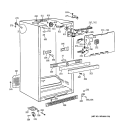 CABINET PARTS Diagram and Parts List for  General Electric Refrigerator