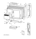 FREEZER DOOR Diagram and Parts List for  General Electric Refrigerator