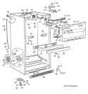 CABINET PARTS Diagram and Parts List for  General Electric Refrigerator