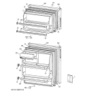 DOORS Diagram and Parts List for  Hotpoint Refrigerator