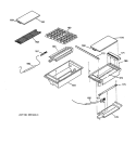 GRILL & GRIDDLE Diagram and Parts List for  General Electric Cooktop