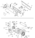 BACKSPLASH, BLOWER & DRIVE ASSEMBLY Diagram and Parts List for  Hotpoint Dryer