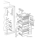 FRESH FOOD SECTION Diagram and Parts List for  General Electric Refrigerator
