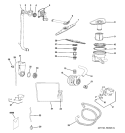 MOTOR - PUMP MECHANISM Diagram and Parts List for  General Electric Dishwasher