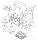UPPER BODY Diagram and Parts List for JTP50SH2SS  General Electric Microwave Oven Combo