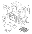 LOWER BODY Diagram and Parts List for JTP50SH2SS  General Electric Microwave Oven Combo