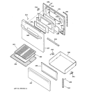 DOOR & DRAWER PARTS Diagram and Parts List for  General Electric Range