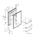 FRESH FOOD DOOR Diagram and Parts List for  Hotpoint Refrigerator