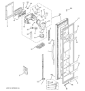 FREEZER DOOR Diagram and Parts List for GSS22QGPACC  General Electric Refrigerator