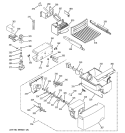 ICE MAKER & DISPENSER Diagram and Parts List for GSS22QGPACC  General Electric Refrigerator