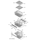 FREEZER SHELVES Diagram and Parts List for PSC23NGPCWW  General Electric Refrigerator