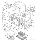 UPPER BODY Diagram and Parts List for JT955SK1SS  General Electric Microwave Oven Combo