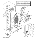 Part Location Diagram of WR13X10129 GE HINGE BTM & PIN Assembly White
