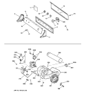 BACKSPLASH, BLOWER & MOTOR ASSEMBLY Diagram and Parts List for  General Electric Dryer