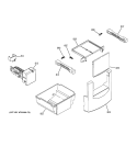 ICE MAKER & DISPENSER Diagram and Parts List for  General Electric Refrigerator